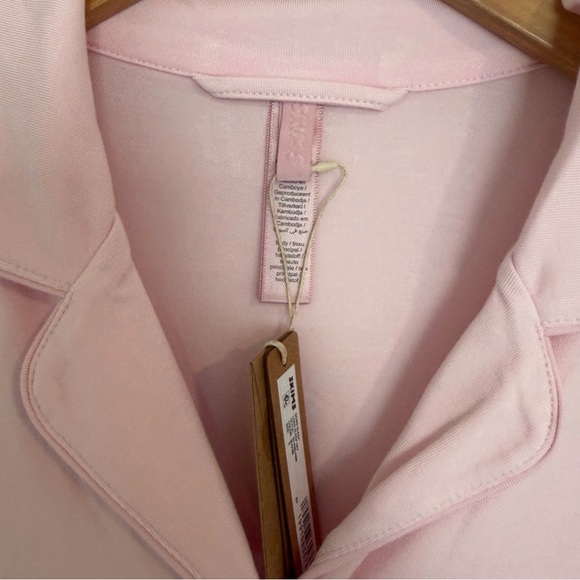 NWT SKIMS SOLD OUT Cherry Blossom Pink Soft Lounge Pajama Set Long Sleeve Small - Picture 8 of 8